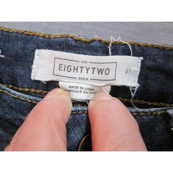 Eighty Two Denim Womens Juniors Blue Skinny Jeans Size 1 READ​​​​ - Picture 3 of 12